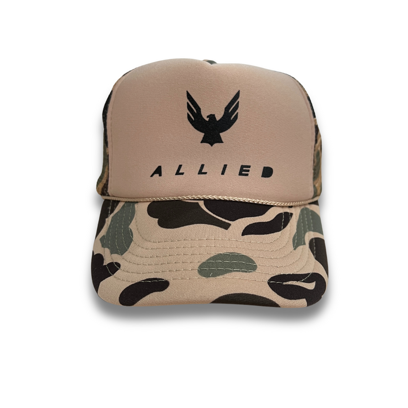 ALLIED Logo Camo Trucker Hat